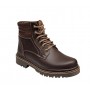 Bocanci barbati din piele naturala imblaniti model iarna maro box GKR75MBOX