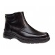 Ghete barbati casual din piele naturala cu fermoar, imblanite, Negru GKR GKR77N