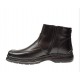 Ghete barbati casual din piele naturala cu fermoar, imblanite, Negru GKR GKR77N