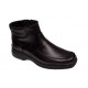 Ghete barbati casual din piele naturala cu fermoar, imblanite, Negru GKR GKR77N