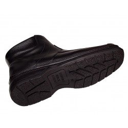 Ghete barbati casual din piele naturala cu fermoar, imblanite, Negru GKR GKR77N