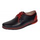 Pantofi barbati casual din piele naturala Negru si Rosu Marimea 40