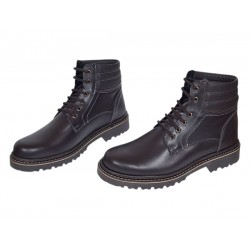 Bocanci barbati din piele naturala neimblaniti maro All Season GKR79MBOX