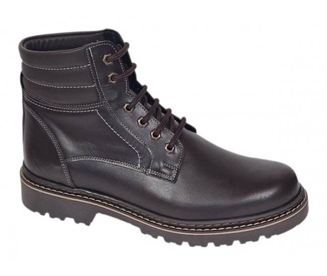 Bocanci barbati din piele naturala neimblaniti maro All Season GKR79MBOX