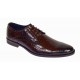 Pantofi eleganti barbati din piele naturala croco lac - Model 818 Maro