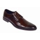 Pantofi eleganti barbati din piele naturala croco lac - Model 818 Maro