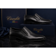 Pantofi barbati eleganti negri din piele naturala fara siret GKR818EN