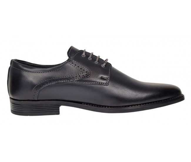 Pantofi barbati eleganti din piele naturala de culoare bleumarin Zidan 819
