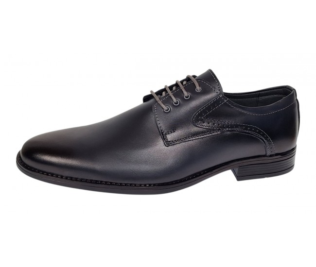 Pantofi barbati eleganti din piele naturala de culoare bleumarin Zidan 819