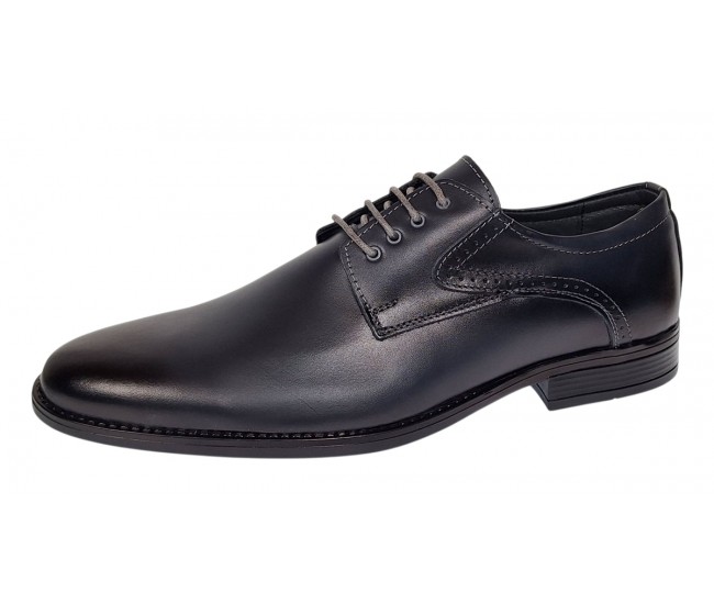 Pantofi barbati eleganti din piele naturala de culoare bleumarin Zidan 819
