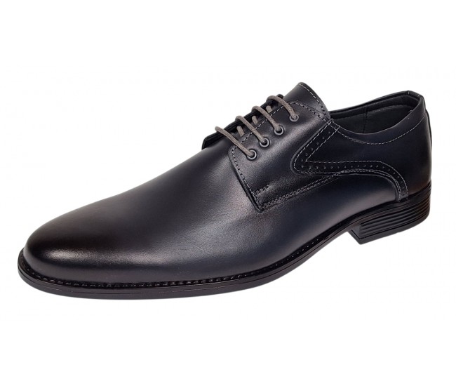 Pantofi barbati eleganti din piele naturala de culoare bleumarin Zidan 819