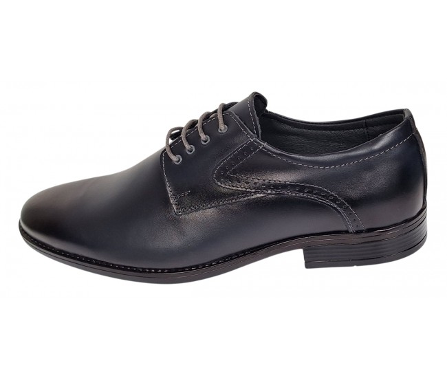 Pantofi barbati eleganti din piele naturala de culoare bleumarin Zidan 819