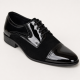 Pantofi eleganti barbati din piele naturala intoarsa combinata cu lac - GKR819LVN
