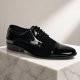 Pantofi eleganti barbati din piele naturala intoarsa combinata cu lac - GKR819LVN