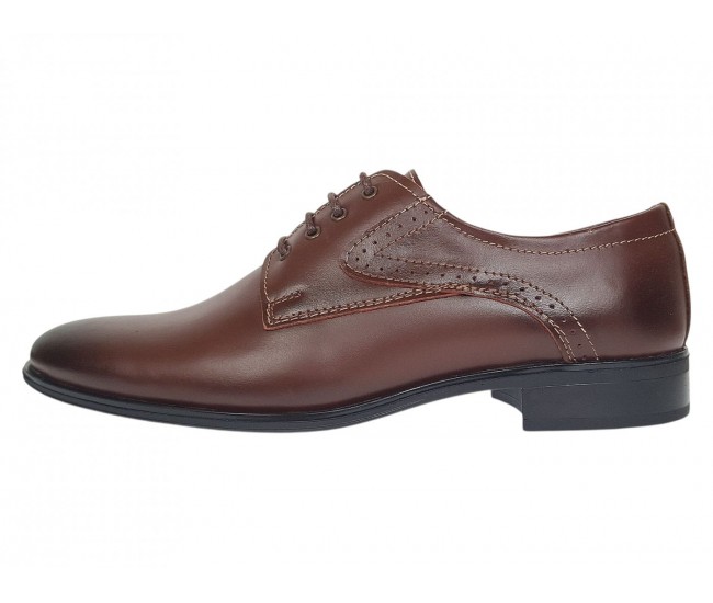 Pantofi barbati office eleganti din piele naturala Maro Cognac GKR819MS