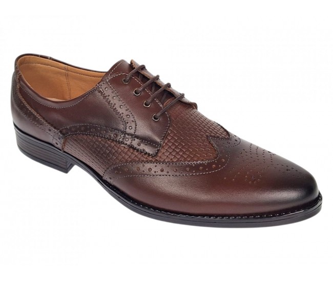 Pantofi eleganti barbati piele naturala Maro Cognac GKR826MC