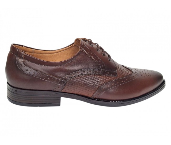 Pantofi eleganti barbati piele naturala Maro Cognac GKR826MC