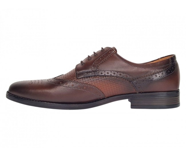 Pantofi eleganti barbati piele naturala Maro Cognac GKR826MC