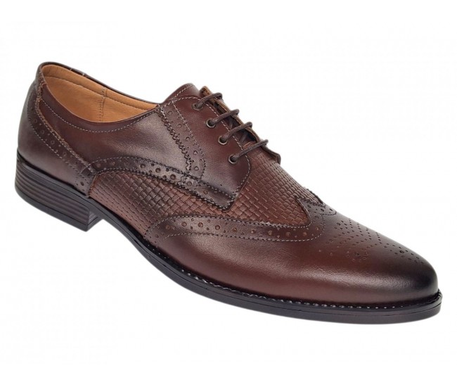 Pantofi eleganti barbati piele naturala Maro Cognac GKR826MC