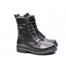 Bocanci militari pentru barbati din piele naturala inalti imblaniti Army Force GKR 955N