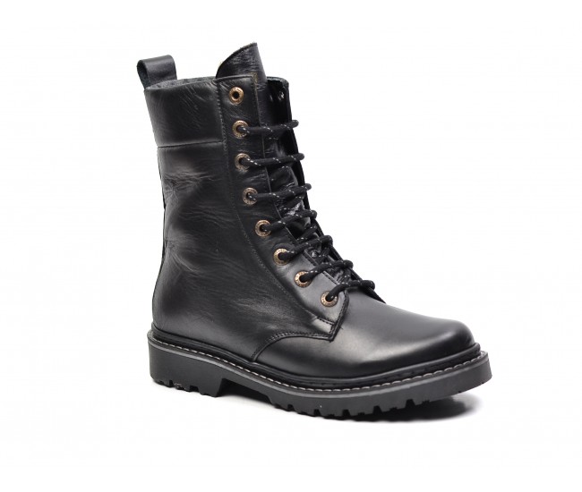 Bocanci militari pentru barbati din piele naturala inalti imblaniti Army Force GKR 955N