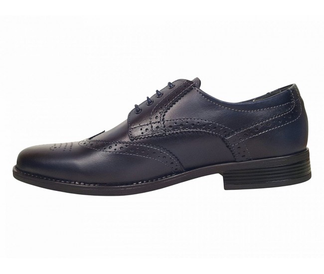 Pantofi barbati eleganti din piele naturala bleumarin GKR993BLM