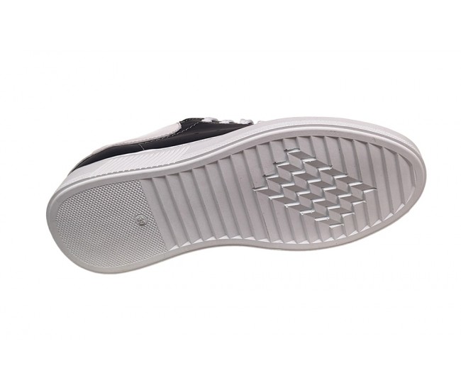 Pantofi barbati casual din piele naturala, Bleumarin - Alb, GKR-COMBAT-2N