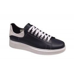 Pantofi barbati casual din piele naturala, Bleumarin - Alb, GKR-COMBAT-2N