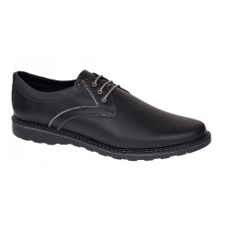 Pantofi barbati casual din piele naturala - Corsa Negru Siret