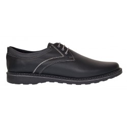 Pantofi barbati casual din piele naturala - Corsa Negru Siret