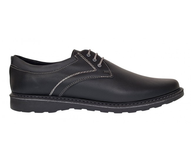 Pantofi barbati casual din piele naturala - Corsa Negru Siret