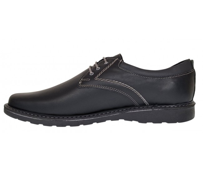 Pantofi barbati casual din piele naturala - Corsa Negru Siret