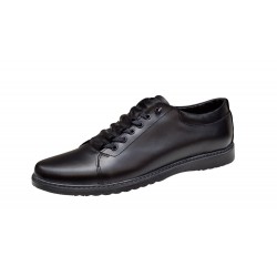 Pantofi barbati sport, casual din piele naturala, Negru - GKRSPORTN