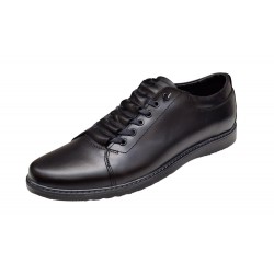 Pantofi barbati sport, casual din piele naturala, Negru - GKRSPORTN