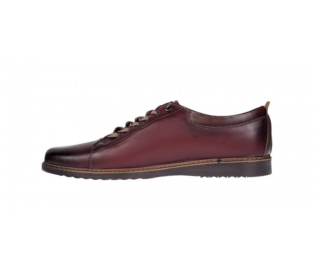 Pantofi barbati casual din piele naturala Bordeaux - GKRSPORTVIS