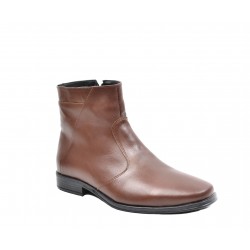 Marimea 40 Ghete barbati office elegante din piele naturala cu fermoar, Maro GMORISM