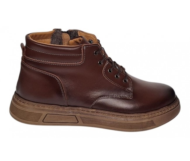 Ghete barbati casual imblanite din piele naturala Maro Gold GS123M