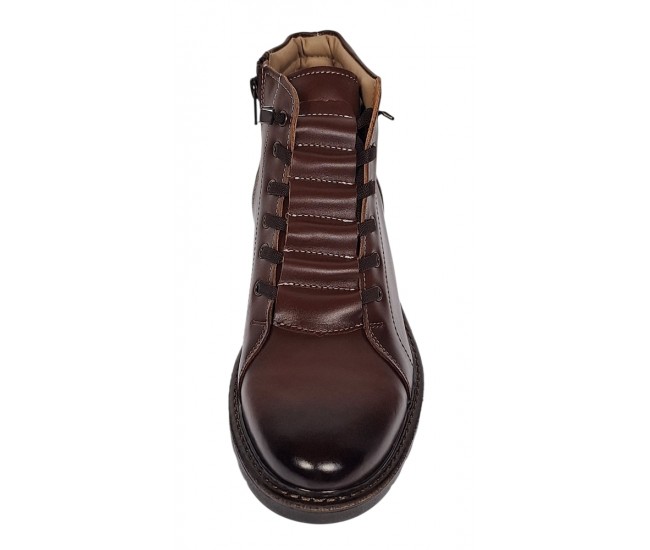 Ghete barbati casual din piele naturala imblanite model iarna Maro GS2021M