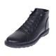 Ghete barbati casual din piele naturala imblanite model iarna Negru GS2021N