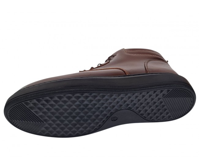 Ghete barbati din piele naturala imblanite culoare maro GSSPORT23M