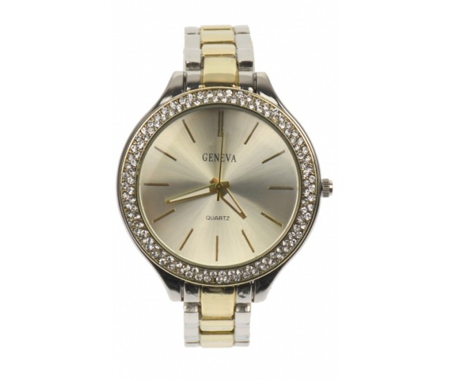 Ceas Dama casual, cu pietricele, GENEVA, argintiu - GV1120GS Ceas Dama casual, cu pietricele, GENEVA, argintiu - GV1120GS