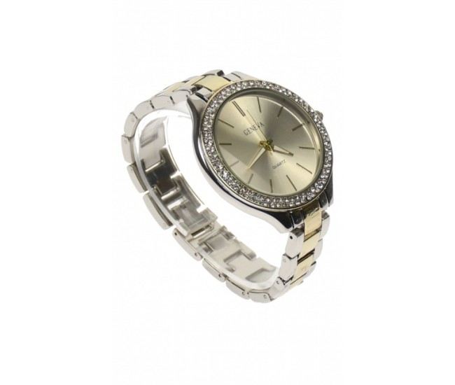 Ceas Dama casual, cu pietricele, GENEVA, argintiu - GV1120GS Ceas Dama casual, cu pietricele, GENEVA, argintiu - GV1120GS