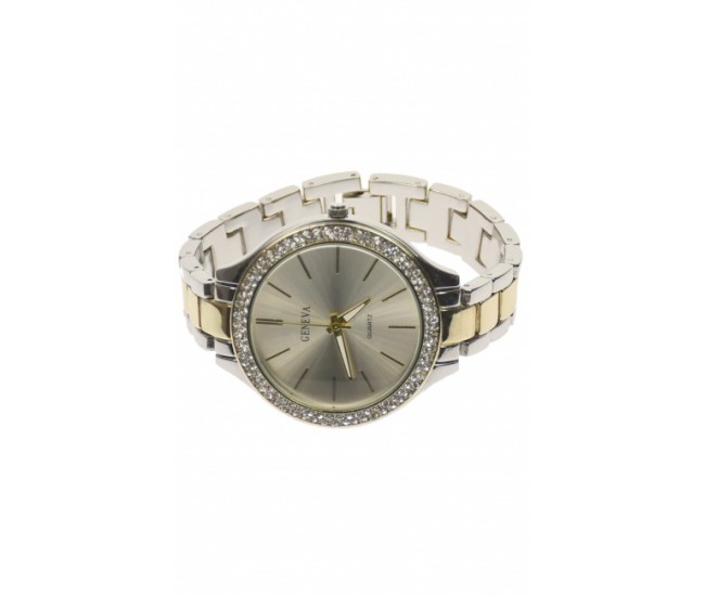 Ceas Dama casual, cu pietricele, GENEVA, argintiu - GV1120GS Ceas Dama casual, cu pietricele, GENEVA, argintiu - GV1120GS