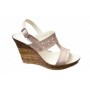 Sandale dama nud, din piele naturala cu platforme de 8 cm S46NUDLAC