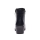 Ghete dama din piele eco cu fermoar imblanite Negru  JF-51N