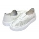 Pantofi dama casual din piele naturala cu perforatii - Ama Alb GSK7054A