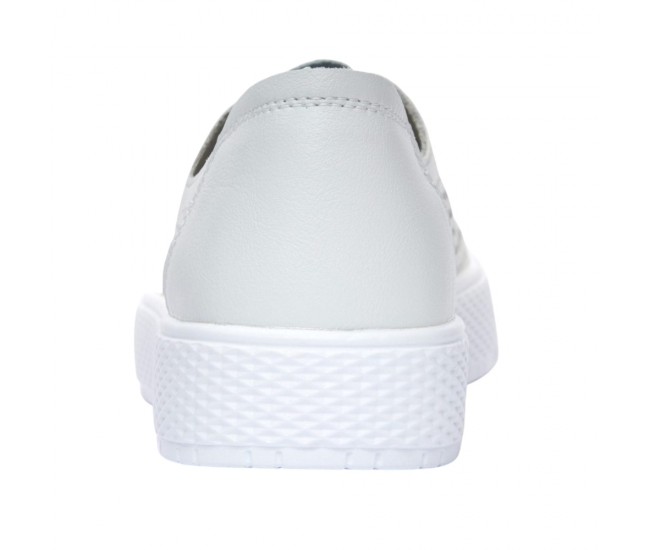 Pantofi dama casual din piele naturala cu perforatii - Ama Alb GSK7054A