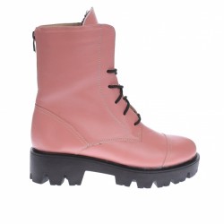 Bocanci dama imblaniti, din piele naturala, roz- KAMELYAROZ