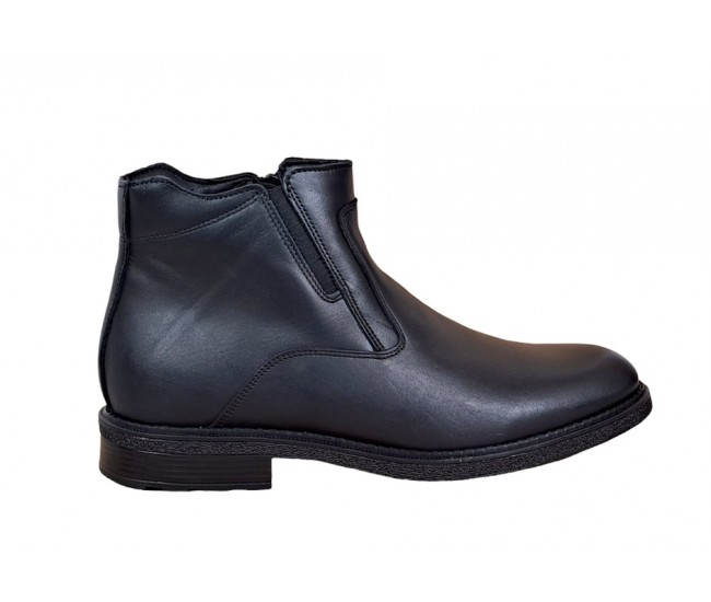 Ghete barbati casual, din piele naturala, cu fermoar, imblanite KARL