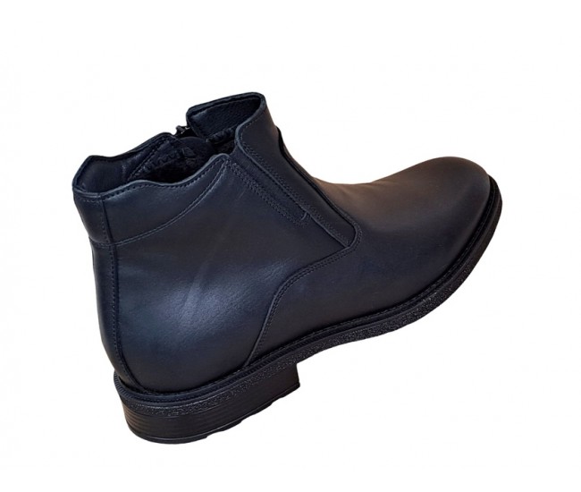 Ghete barbati casual, din piele naturala, cu fermoar, imblanite KARL